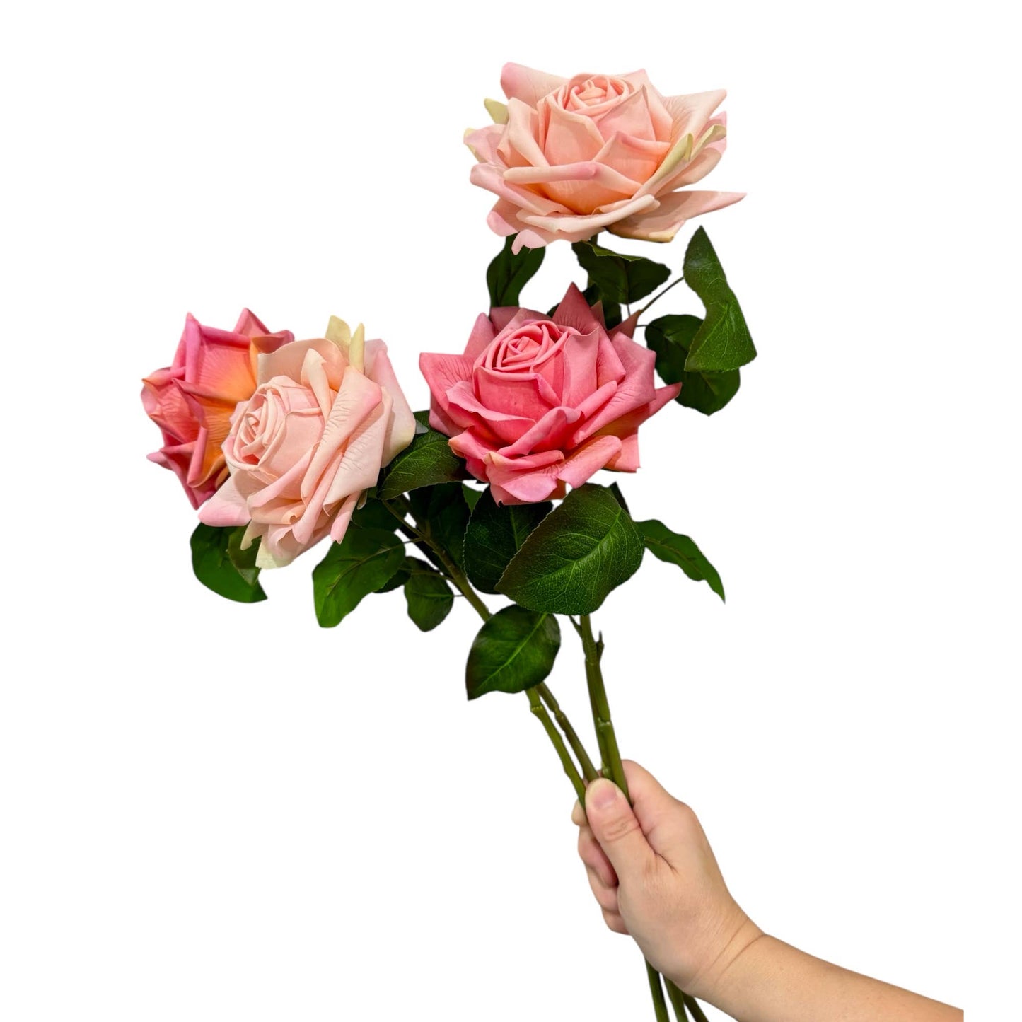 19"-Premium Moisturizing Coating Real Touch Rose