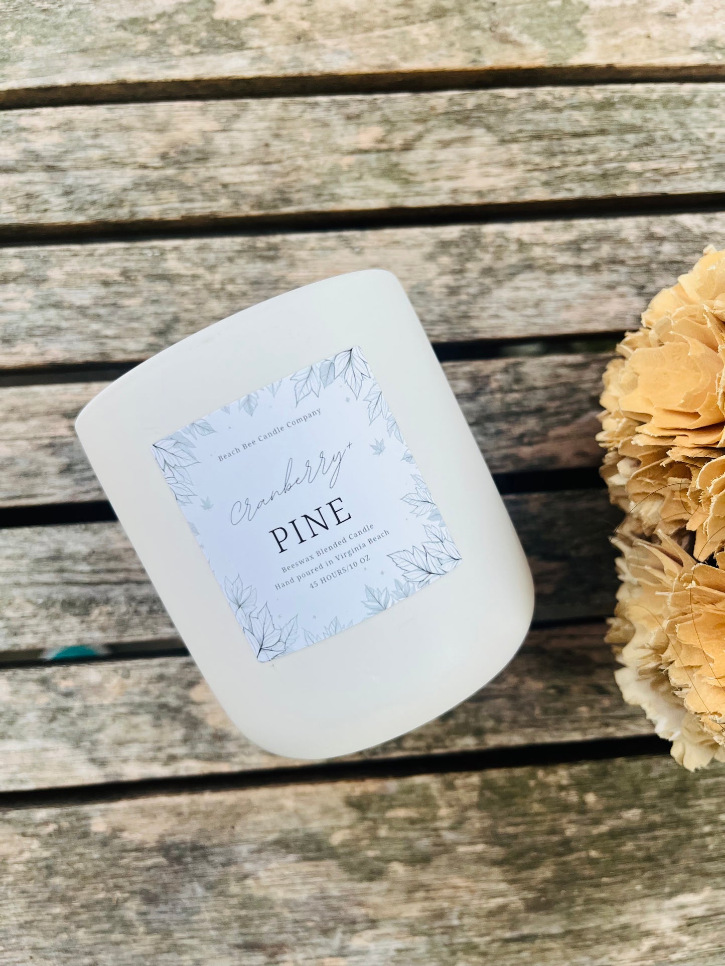 Beach Bee Beeswax blended candle- NEW FALL SCENTS AVAILABLE!