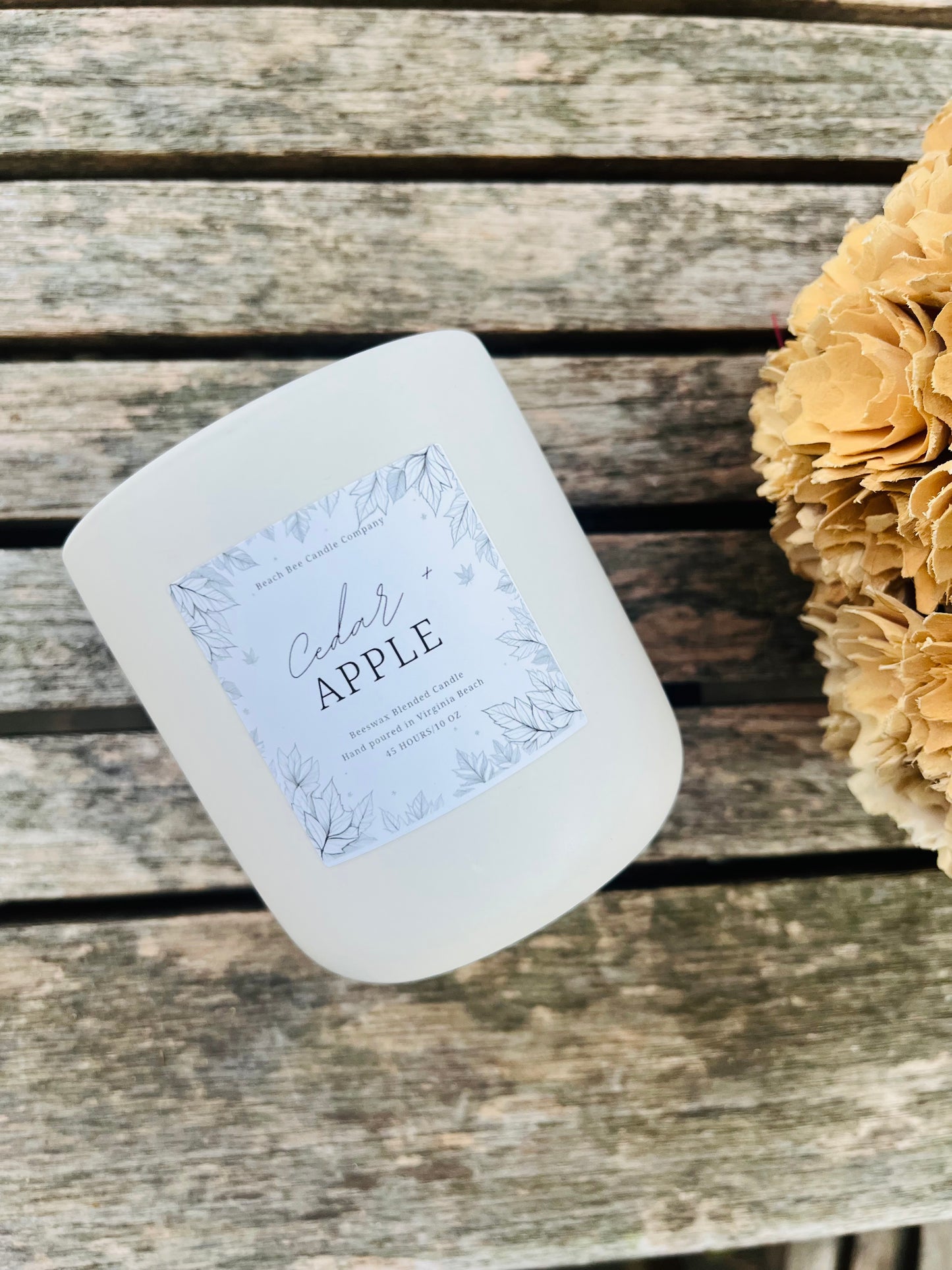 Beach Bee Beeswax blended candle- NEW FALL SCENTS AVAILABLE!