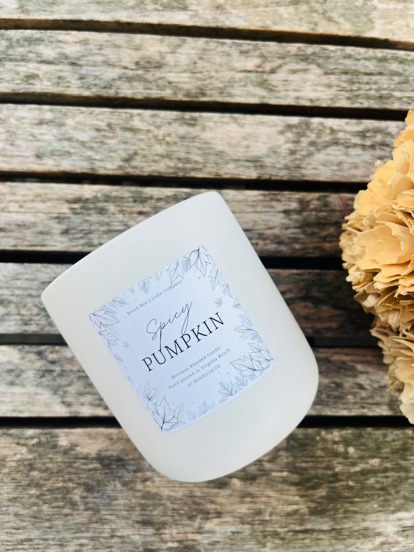 Beach Bee Beeswax blended candle- NEW FALL SCENTS AVAILABLE!