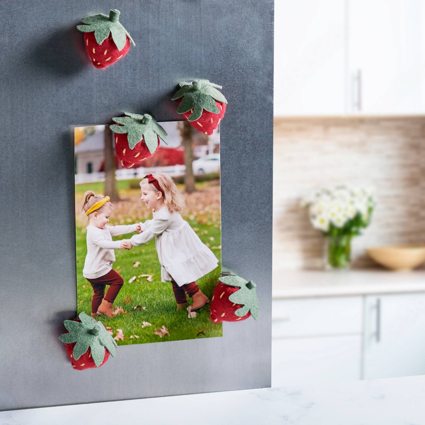 Strawberry Felt Magnets