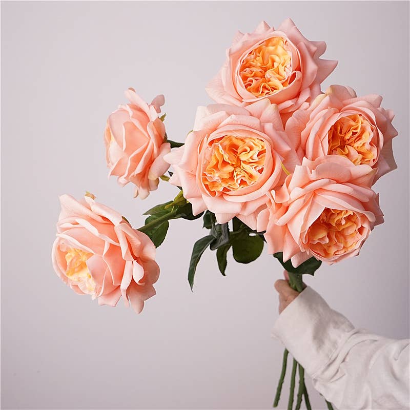 27"-Lux Faux Juliet Rose-Moisturizing Finish-5"Bloom