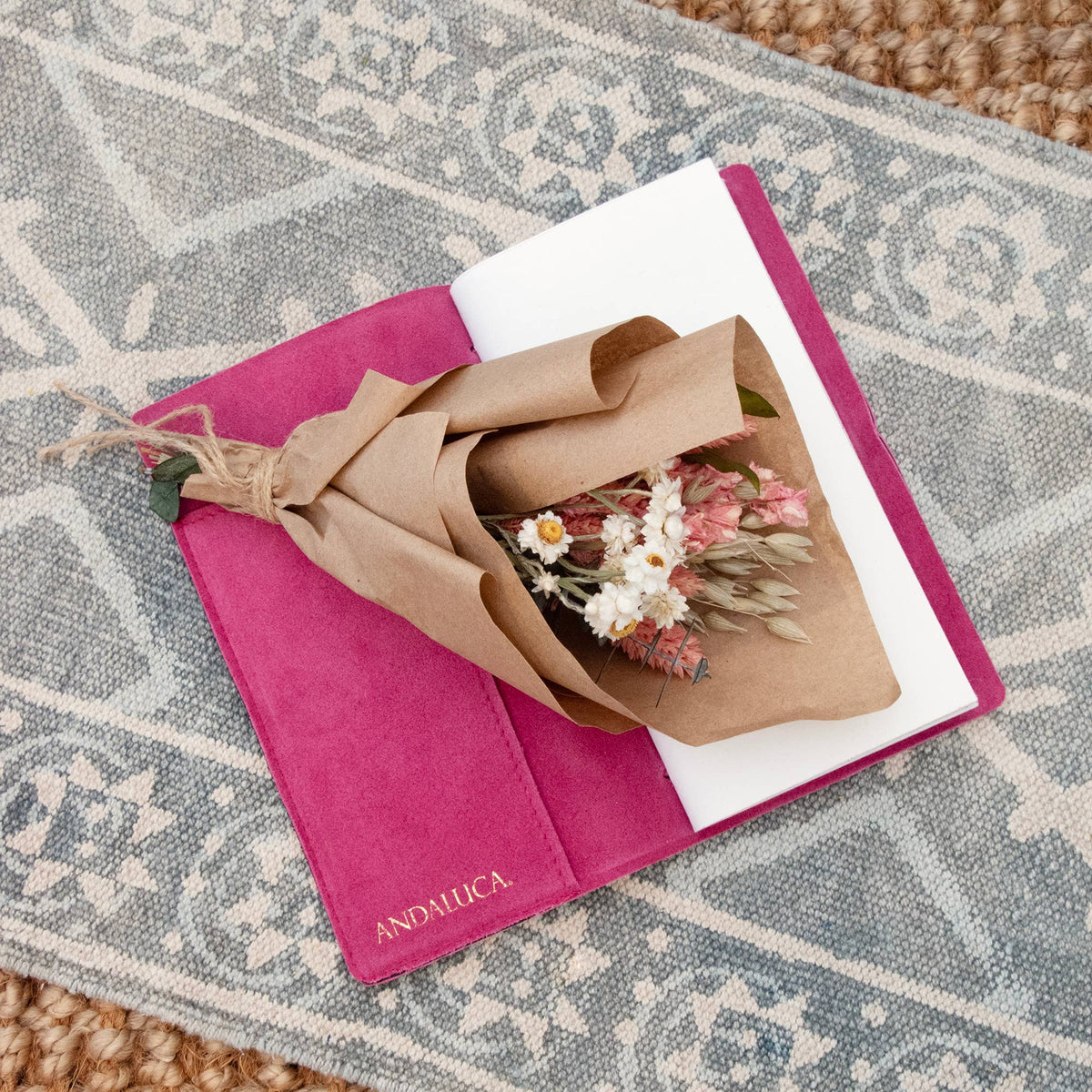 MINI Pink Larkspur & Baby Eucalyptus Bouquet Bundle #134