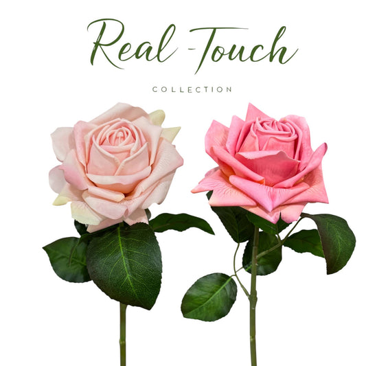 19"-Premium Moisturizing Coating Real Touch Rose
