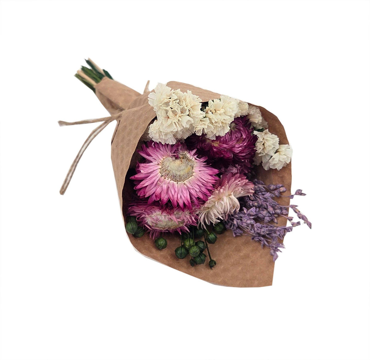 MINI Strawflower & Larkspur Bouquet Bundle #219